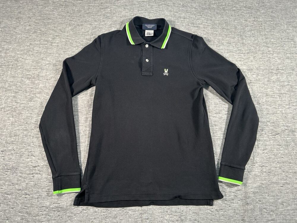 Psycho Bunny Polo Shirt Mens 3 Small Long Sleeve Cotton Casual Preppy Golf
